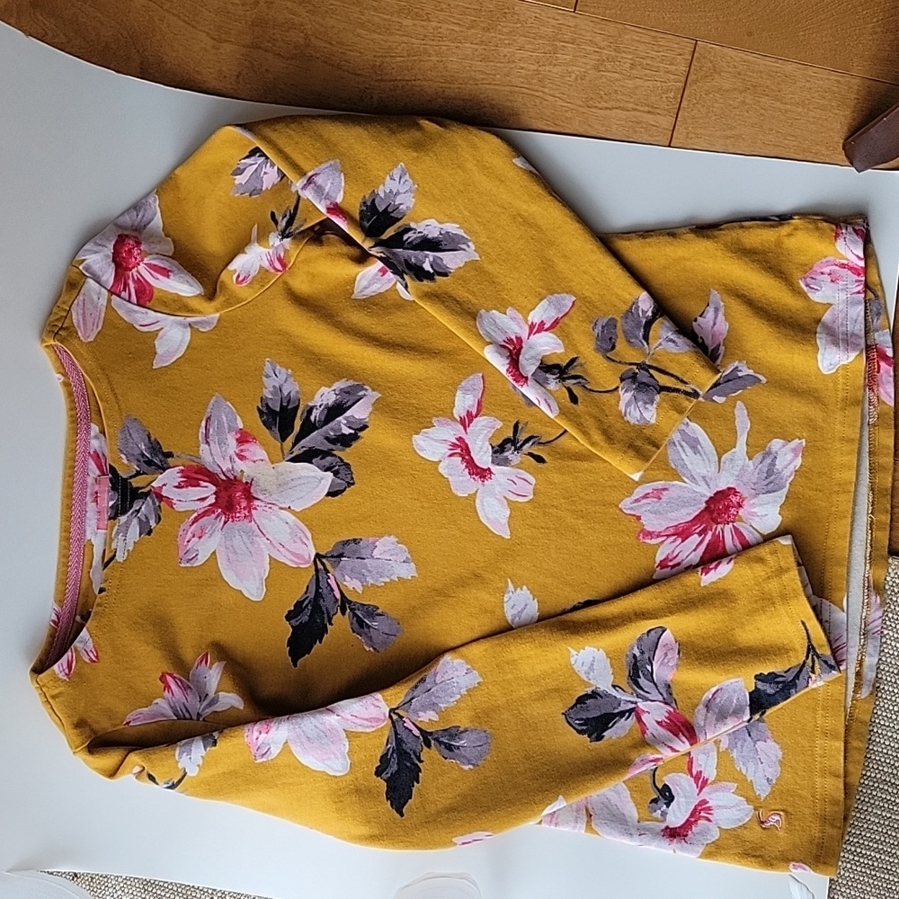 Joules floral long sleeve top size 4